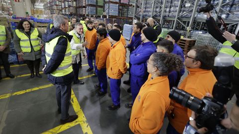 Visita de Alfonso Rueda a la sede de Gadisa en el polgono de Piadela