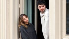 Stella del Carmen y su novio, en la semana santa de Mlaga