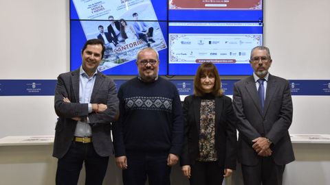 Jacobo Sutil, Csar Fernndez, Conchi da Silva e Juan Enrique Miguns na presentacin