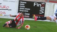 El jugador del C�ltiga, Pedro Delgado, en una imagen de archivo de un partido disputado en A Illa esta temporada