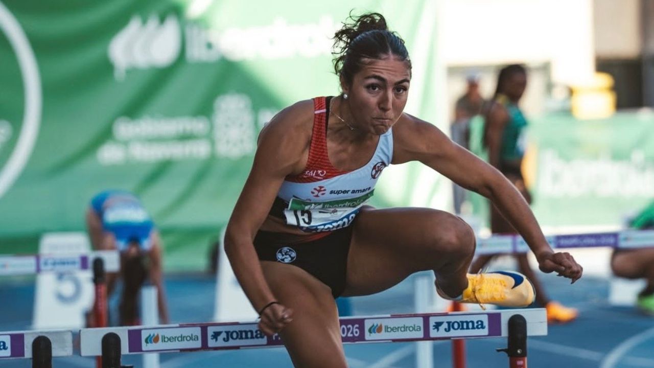 La atleta lucense Uxía Pereira bate nuevamente el récord absoluto de Galicia de 100 metros vallas