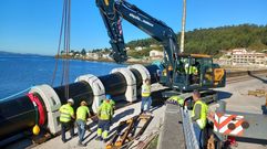 As� se est� construyendo el emisario submarino de la r�a de Pontevedra