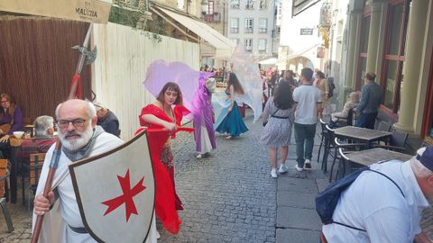 Desfile medieval por el centro de Lugo