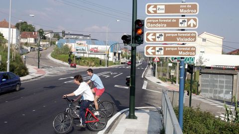 Imagen de archivo del cruce entre Subida da Madroa y la Avenida del aeropuerto