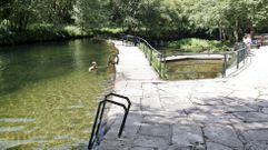 Playa fluvial de A Calzada, en Ponte Caldelas, la nica con bandera azul del interior de la provincia de Pontevedra