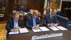 Luis Menor, Jos� Manuel Baltar y Rub�n Saavedra.