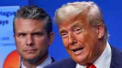 El jefe del Pent�gono, Pete Hegseth, y el presidente de EE.UU., Donald Trump