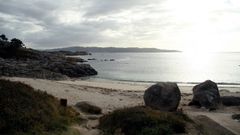 Playa de Ancoradouro, en Bueu, donde este martes apareci� el cuerpo sin vida de la vecina de Seixo