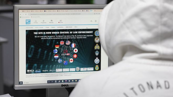 Web de una banda de ciberdelicuentes desmantelada por las autoridades de la UE.