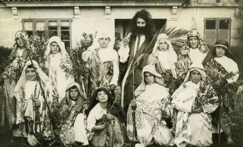 Imaxe hist�rica dun domingo de Ramos a finais dos anos cincuenta. 