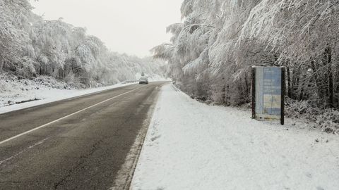Nieve en el Alto do Vieiro de Bande