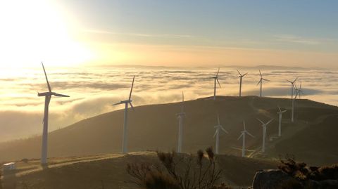 El parque eólico Ruña, en una foto de archivo