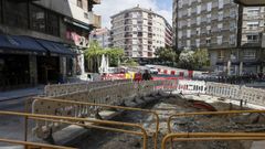 Obras inacabadas en la avenida de Portugal.