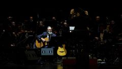 El m�sico Gustavo Santaolalla durante una actuaci�n