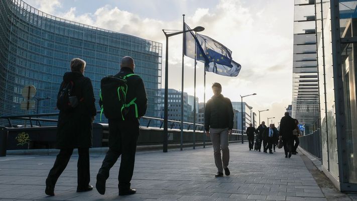 Imagen del edificio de la Comisi&oacute;n Europea antes de la celebraci&oacute;n del Consejo