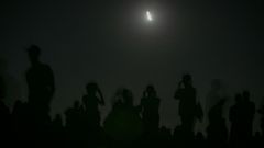 El eclipse desde Corrubedo