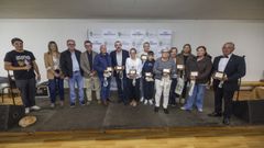 Foto de familia dos galardoados, o s&aacute;bado en Ponteceso