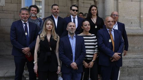 De abajo a arriba y de izquierda a derecha: Noa Rouco, Gonzalo Prez Jcome, Ana Fernndez, Armando Ojea, Anbal Pereira, Rafael Martnez Cachafeiro, Antonio Fernndez, Francisco Lorenzo, Tamara Silva y Jos Ignacio Gonzlez.