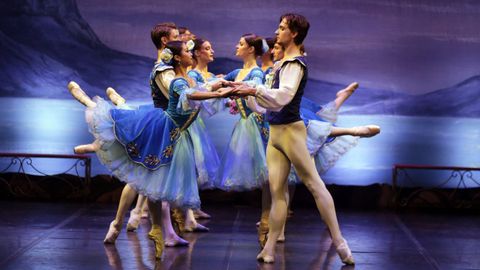 El Ballet de Kiev, durante una representación en Vilagarcía el pasado invierno.