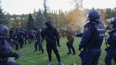 Acto convocado en el campus de la Universidad de Navarra por el activista poltico Vito Quiles