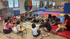 Despedida del campamento de verano de los ni�os de Frades