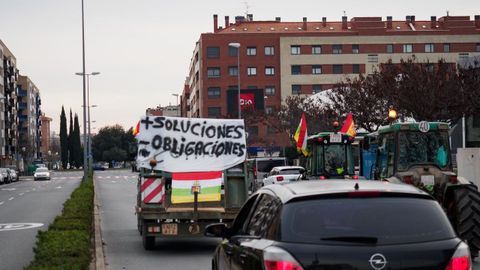 Protestas de agricultores en Logroo