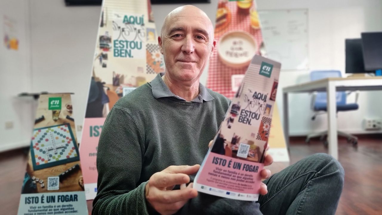 Sergio Puga Amoedo, coordinador del programa En Familia: «Los centros de menores de Galicia están repletos de niños de más de 7 años»