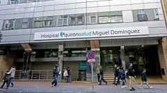 El herido fue trasladado al Hospital Quironsalud Miguel Dom�nguez de Pontevedra, en una imagen de archivo