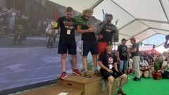 Corredores del Arousa Team, el ao pasado en el podio.
