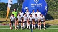 Equipo titular del Dumbría en la segunda de las semifinales de la Copa Diputación masculina