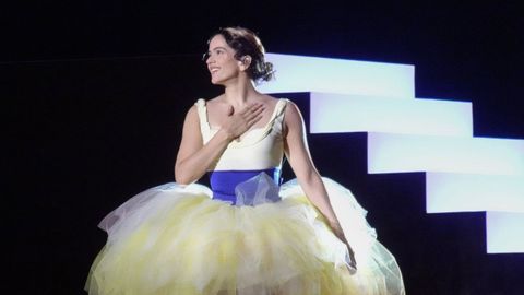 Rosal&iacute;a durante uno de sus conciertos en Colombia, en julio