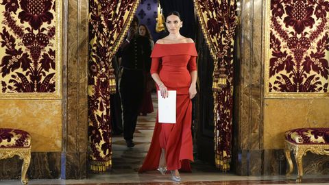 Irena Surac, embajadora de Serbia en Espa�a, durante la ceremonia de entrega de cartas credenciales al rey Felipe VI, celebrada en abril en el Palacio Real de Madrid.