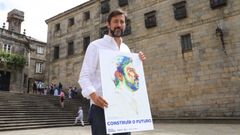 Antón Gómez Reino, en una imagen de la campaña de las elecciones gallegas del 2020, cuando fue candidato de Galicia en Común