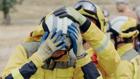 Bomberos de los Pases Bajos participan en una misin de formacin en el Centro Integral de Loita contra o Lume, en el concello ourensano de Ton