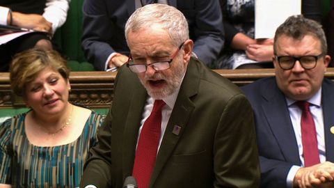 Jeremy Corbyn, en el Parlamento brit�nico