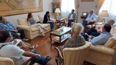 Un momento de la reuni�n en el Ayuntamiento. 