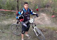 Alberto Rogina, ayer en tierras oscenses, en su �ltimo entrenamiento antes de la competici�n mundial