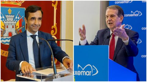 A la izquierda, Jos� Manuel Rey Varela, alcalde de Ferrol; a la derecha, Abel Caballero, alcalde de Vigo