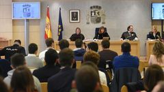 Juicio a los ocho acusados de agredir a dos guardias civiles y sus parejas en octubre del 2016 en la localidad navarra de Alsasua