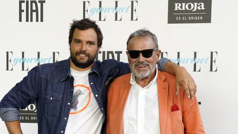 Oliviero y Rocco Toscani en la entrega de los ELLE Gourmet Awards en la Embajada de Italia en 2022