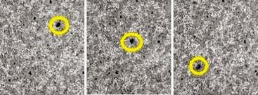 Secuencia de im�genes del nuevo asteroide