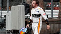 Fernando Alonso, despu�s de retirarse en M�naco