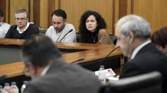 Katy Varela, en el �ltimo pleno municipal, junto a dos de sus concejales