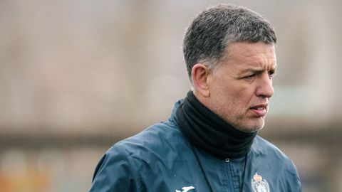 Sandroni en una sesi�n de entrenamiento del Talavera. 