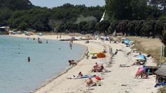 Imagen del pasado fin de semana de una playa de A Illa