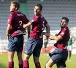 El Pontevedra cometi� errores al principio, que corrigi� sin �xito en el segundo tiempo. 