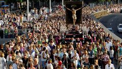 Junto al Cristo de la Victoria