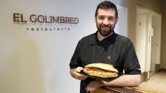 Bocadillo de pulpo en el Restaurante Golimbreo que participa en un concurso a nivel nacional.