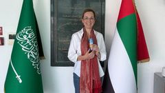 Marta Cristos, en la sede de la empresa Aujan en Dub�i