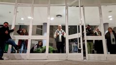 Grupo de Teatro Aneis, en la Casa da Cultura de Xinzo de Limia.